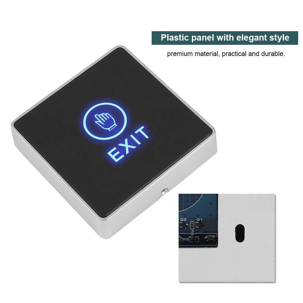 Door Touch Exit Release Button Switch Panel with Blue Indicator Light S1094