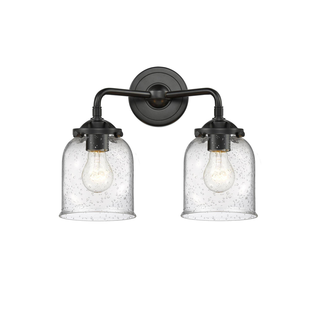 13 inch 2 Light Bath Vanity Oil Rubbed Bronze with Seedy Glass U61563