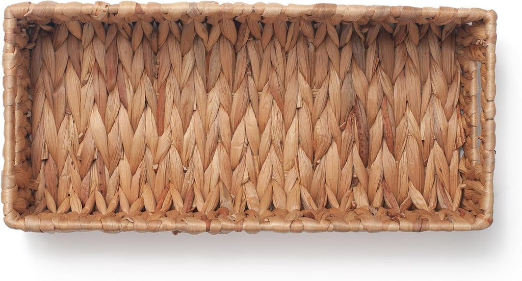 Water Hyacinth Wicker Toilet Paper Basket 14.2 x 6.5 x 3.7 inch A34115