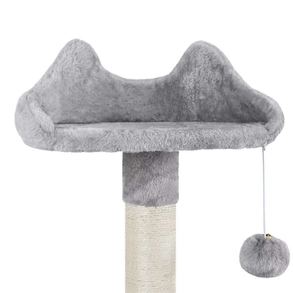 Light Gray Cat Tree Condo with Scratching Post G949