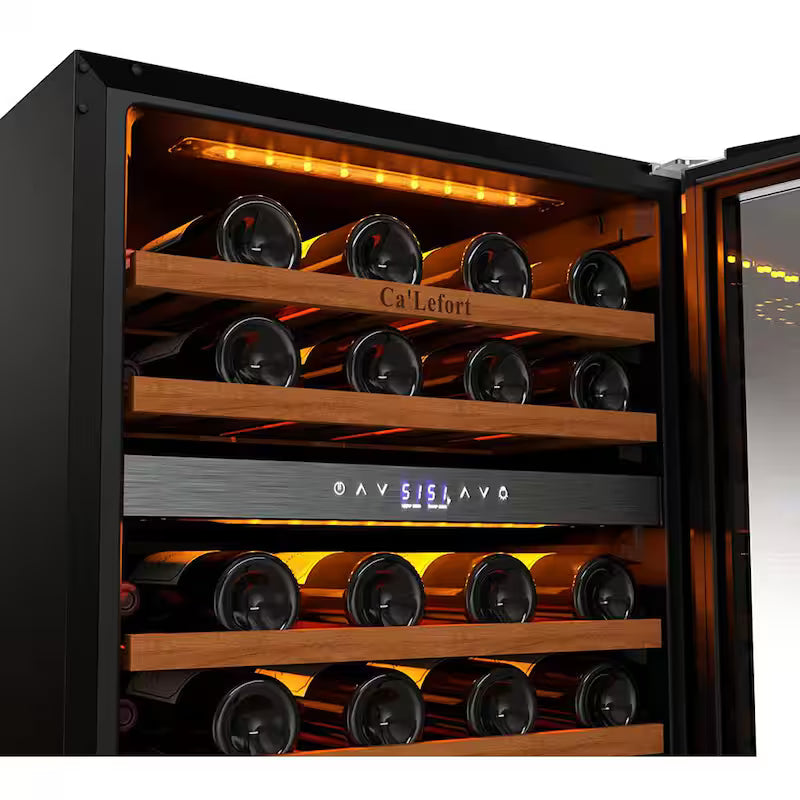 Built-In 46-Bottles Dual Zone Stainless Steel Wine Cooler N6332