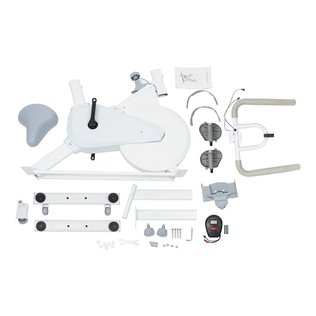 Indoor Cycling Exercise Bike White U822727