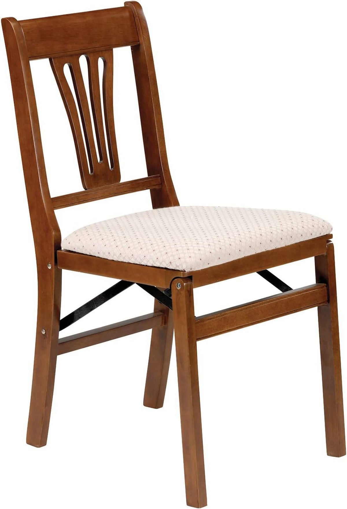 Solid Wood Dining Chair Set with Fabric Seat (2 Pack) L862