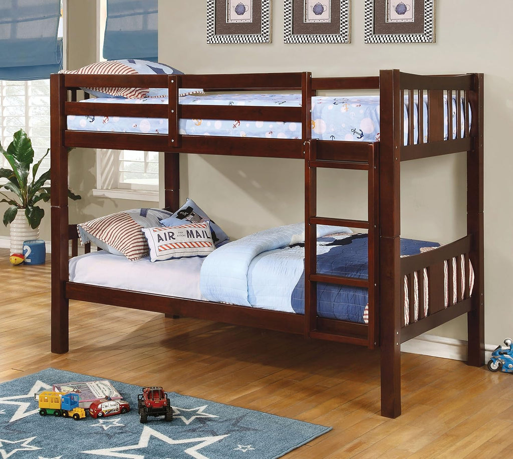 White Twin/Twin Bunk Bed Z40582