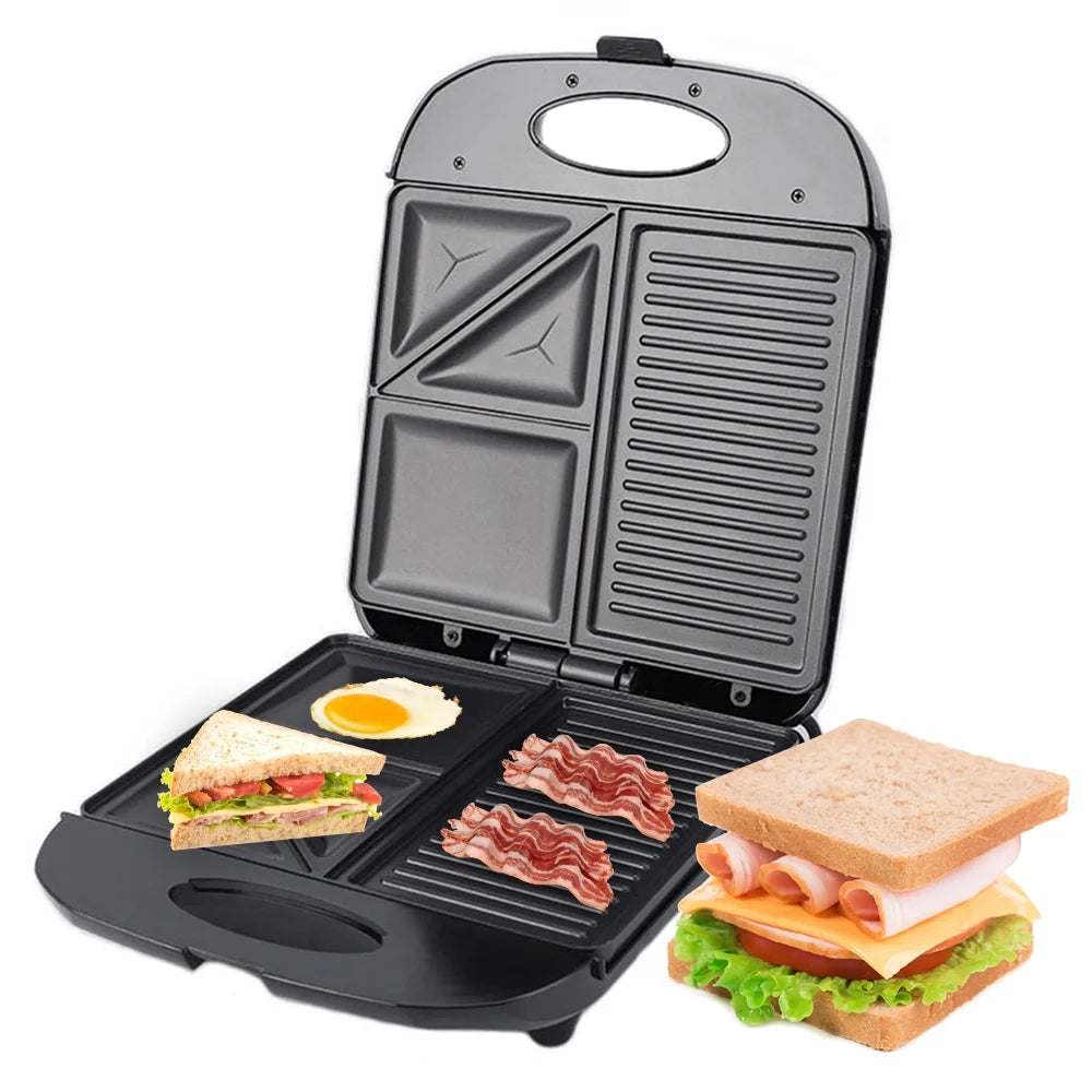 1400W Non-Stick Electric Grill Waffle Maker I895