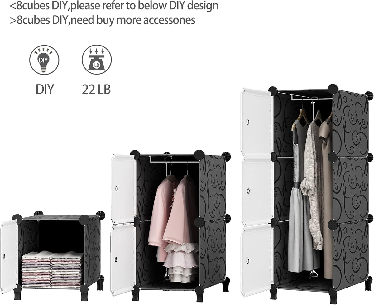 Portable Closet 12 Cube Storage Organizer Cabinet U629