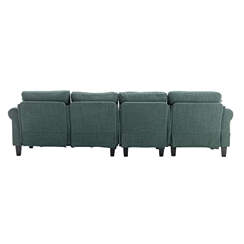 Black 70.5" Convertible Sectional Sleeper Sofa Bed with Solid Wood Frame Z58542