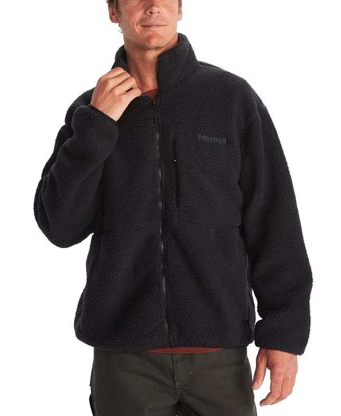 Men's Aros Fleece Jacket Black Size Large I485