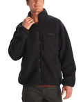 Men's Aros Fleece Jacket Black Size Large I485