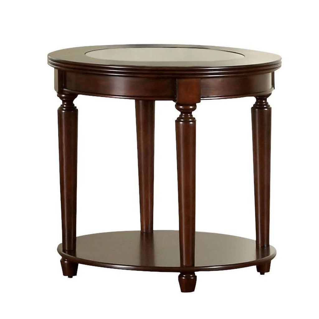 Dark Cherry 1-Shelf Wood End Table S581762