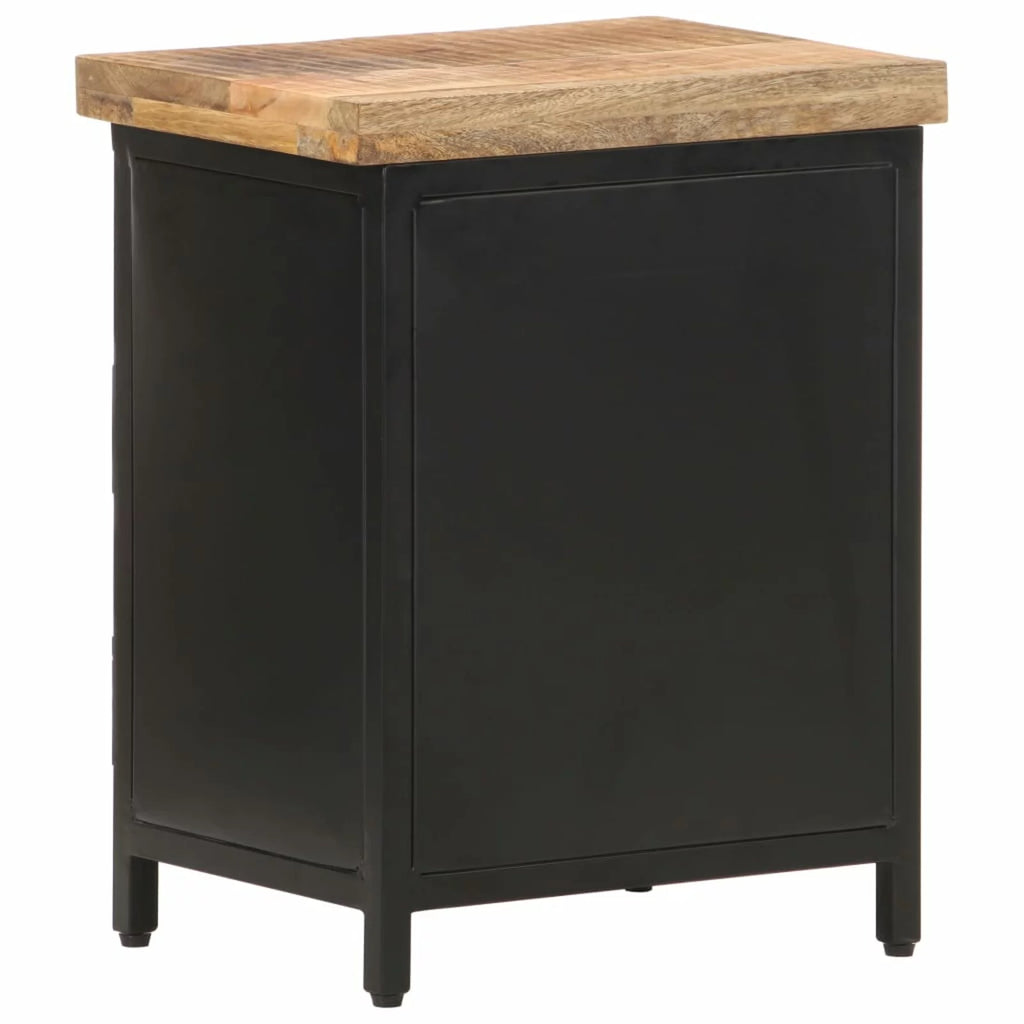Mango Wood Bedside Cabinet with Storage Drawer L430267