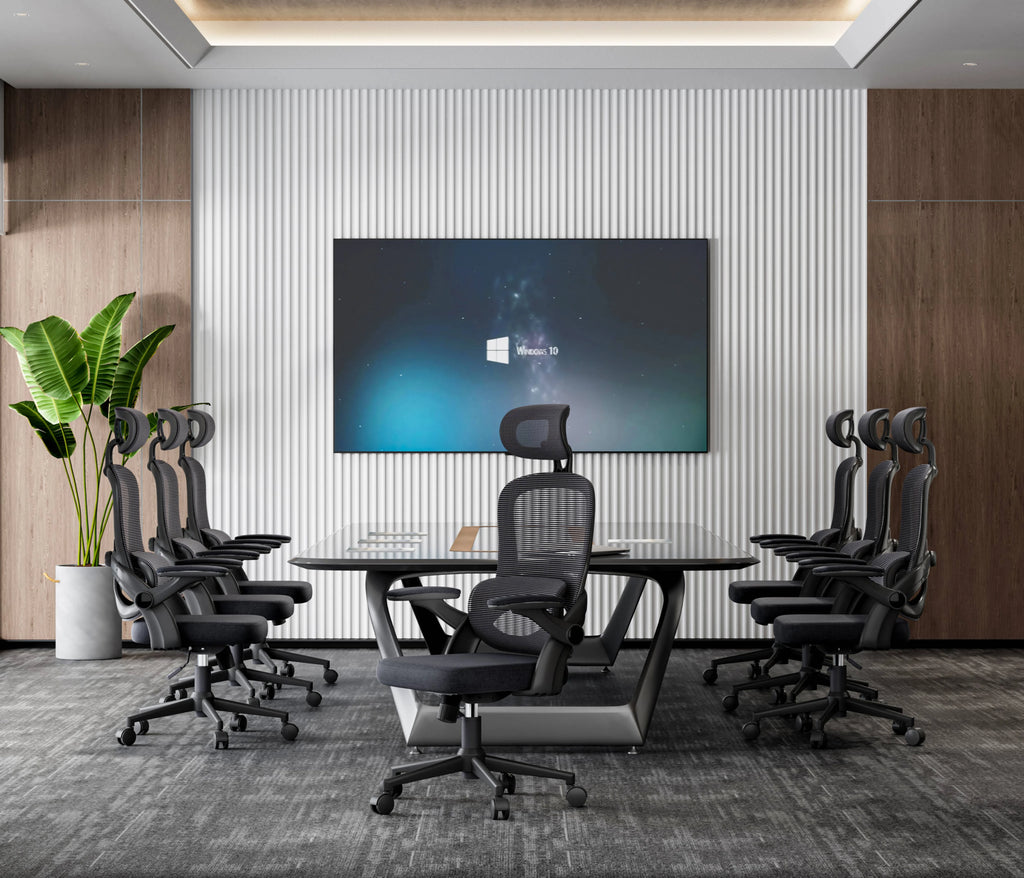 Black Ergonomic Mesh Office Chair with Headrest and Lumbar Support G1926