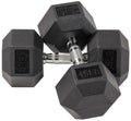 Rubber Encased Hex Dumbbells 20 Lbs. Pair P122
