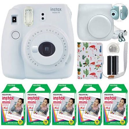 Instax Mini 9 Instant Camera Clear Purple + 50 Film Sheets E275833