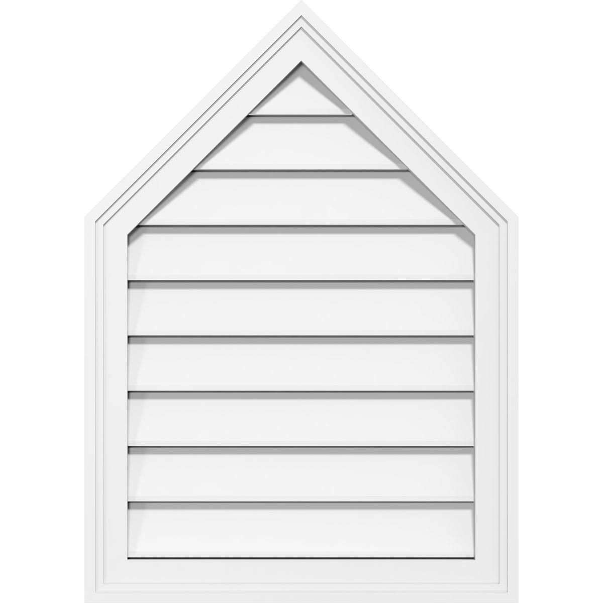 14x22W x 30x22H Peaked Top Surface Mount PVC Gable Vent W179