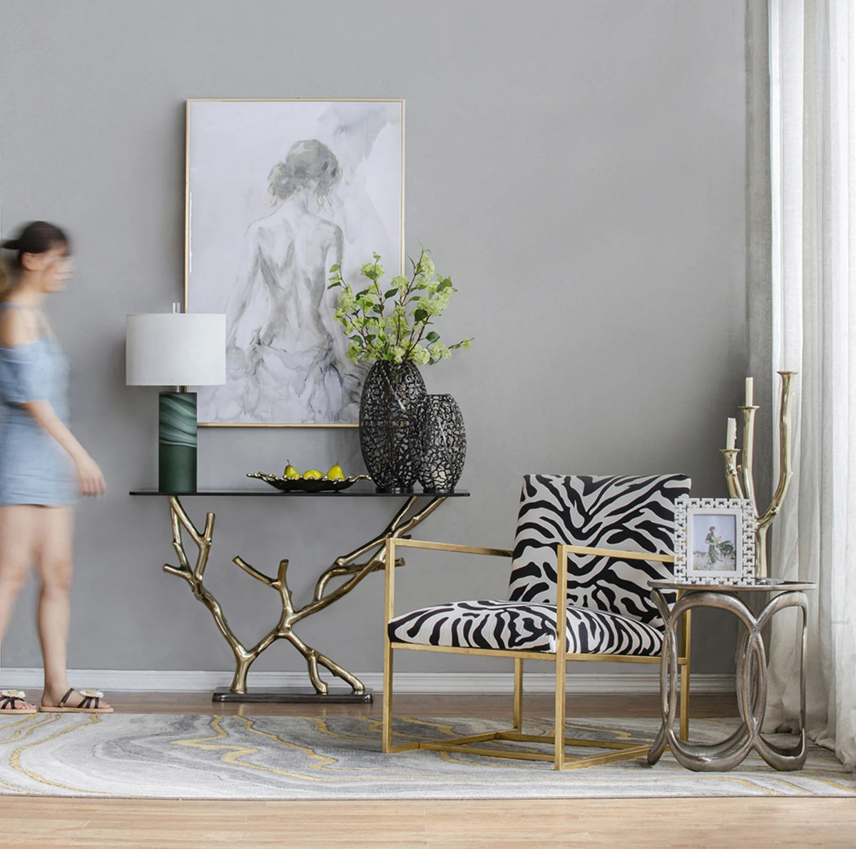 Round Aluminum Nesting Side Tables 2ct X826