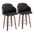 Faux Leather Counter Stools Set Of 2 L18618
