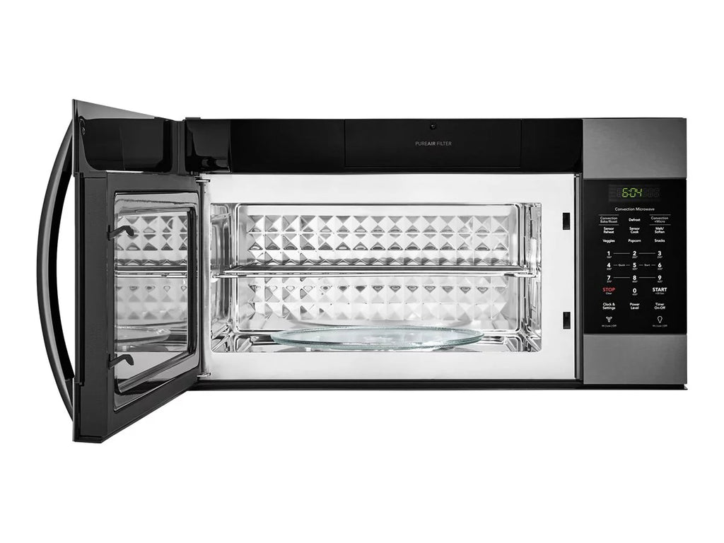 Black stainless steel over-range microwave oven with convection N560