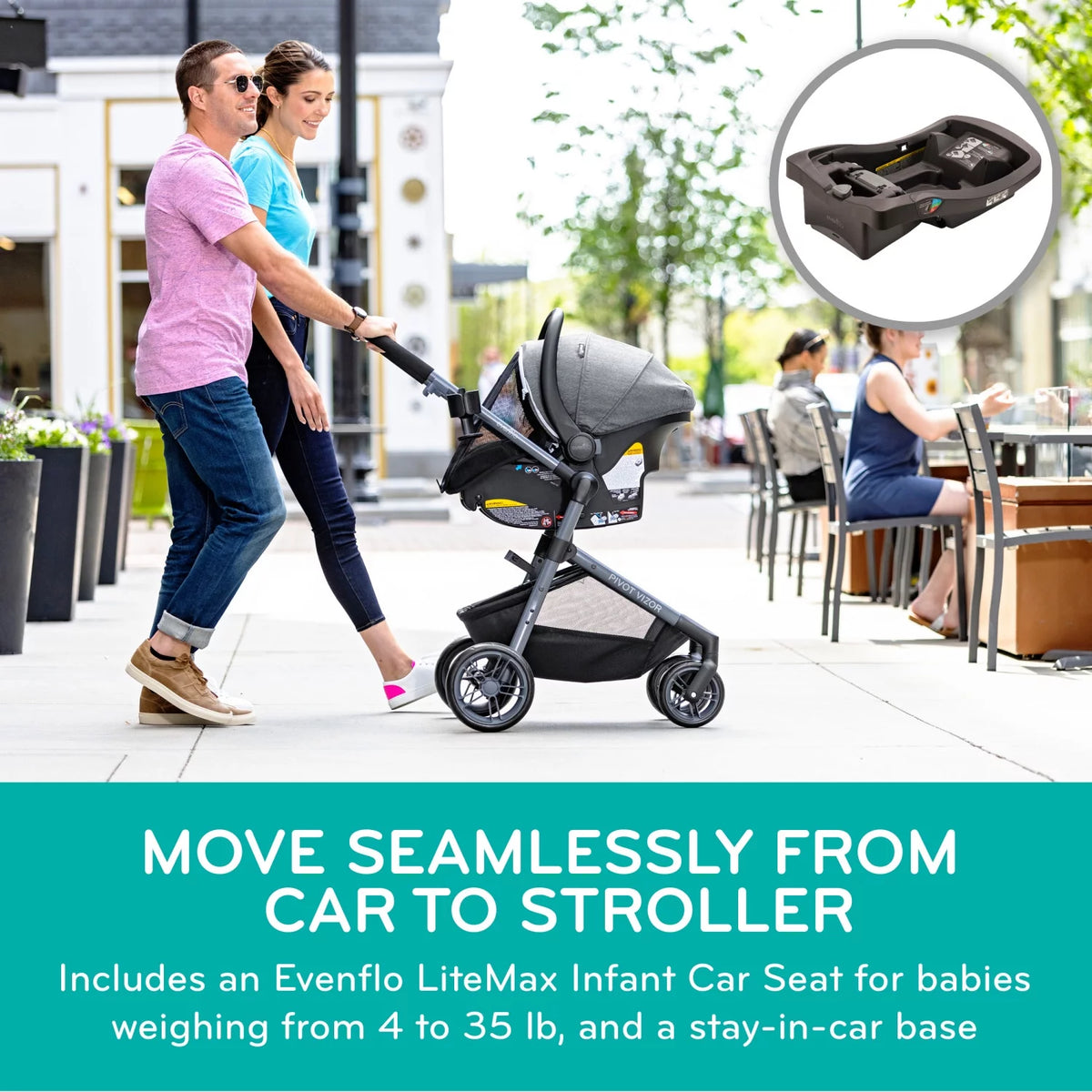Black Unisex Travel System with Infant Car Seat O75746