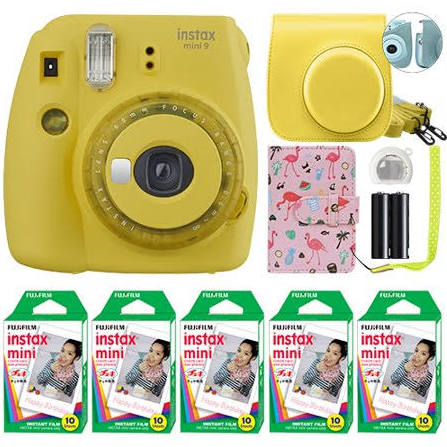 Instax Mini 9 Instant Camera Clear Purple + 50 Film Sheets E275833