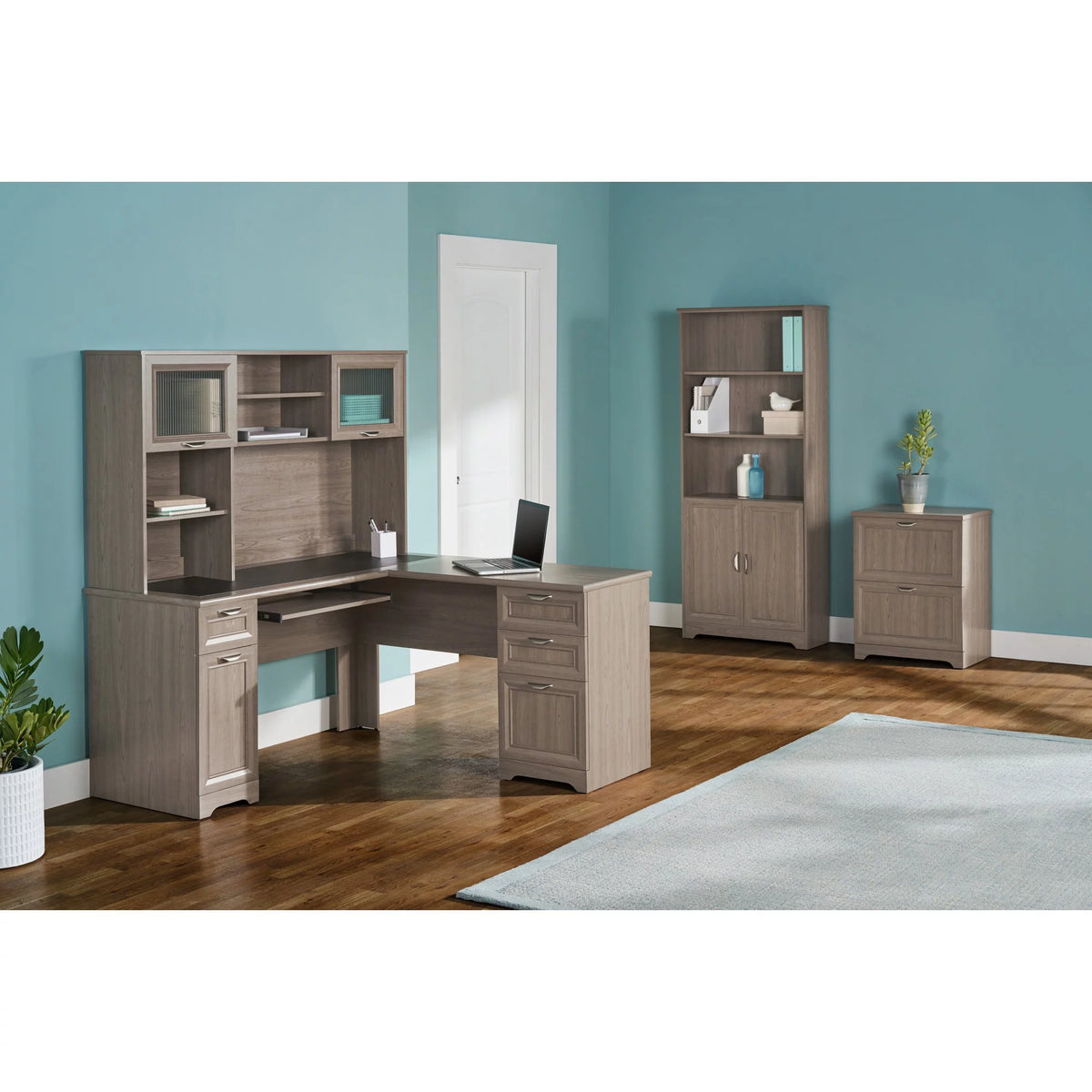 Gray L-Shape Corner Desk X691