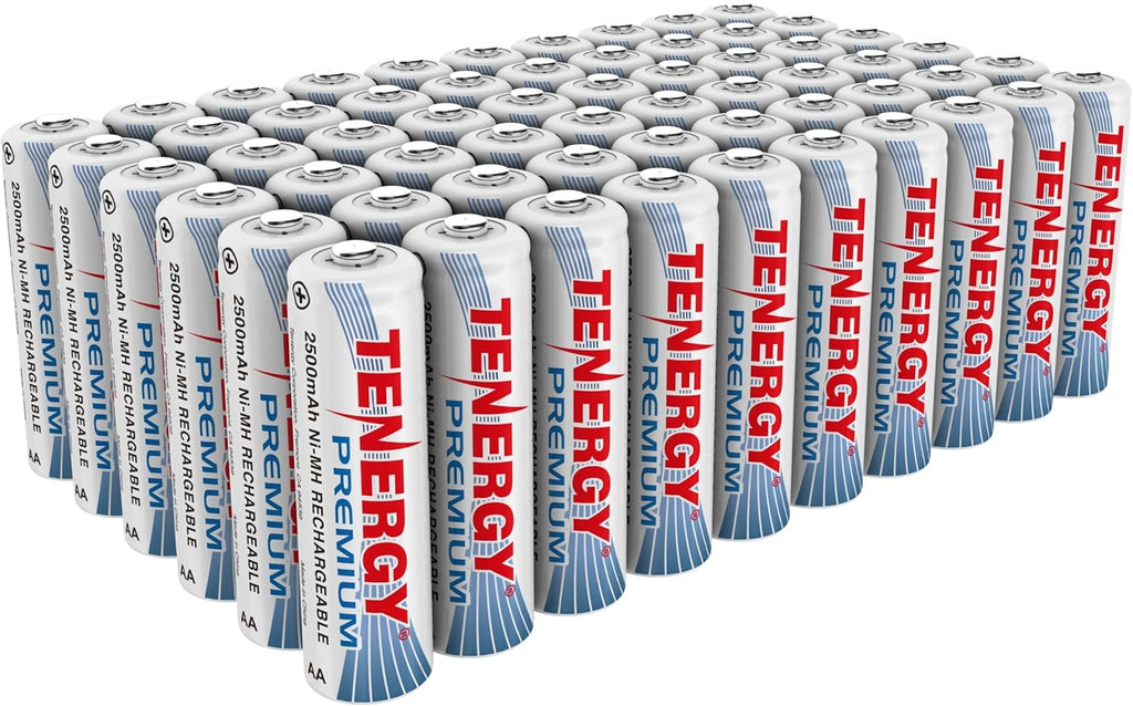 60 Pack 2500mAh NiMH Rechargeable AA Batteries Z447093
