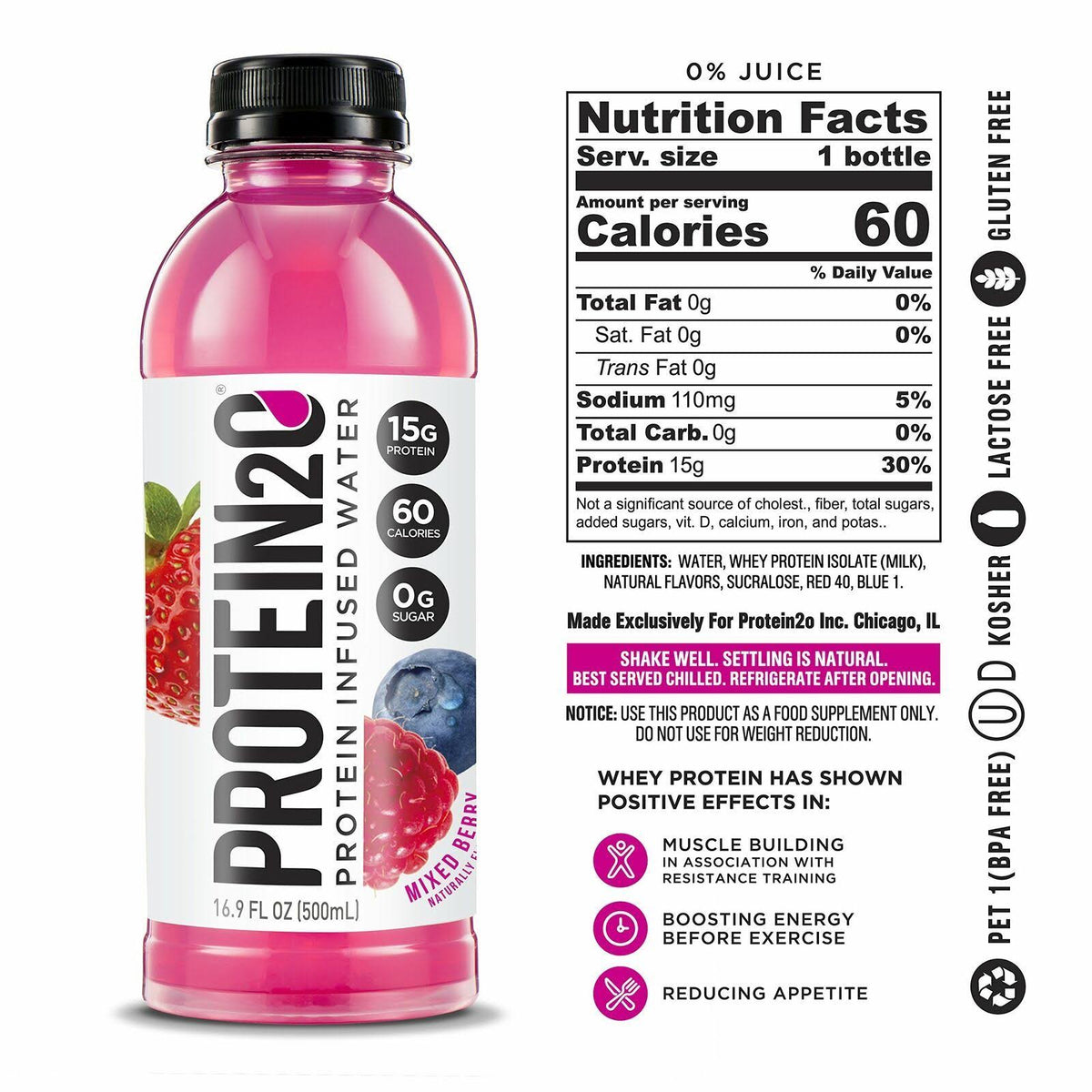 Low Calorie Whey Protein Drink 16.9 oz Pack of 12 S44189