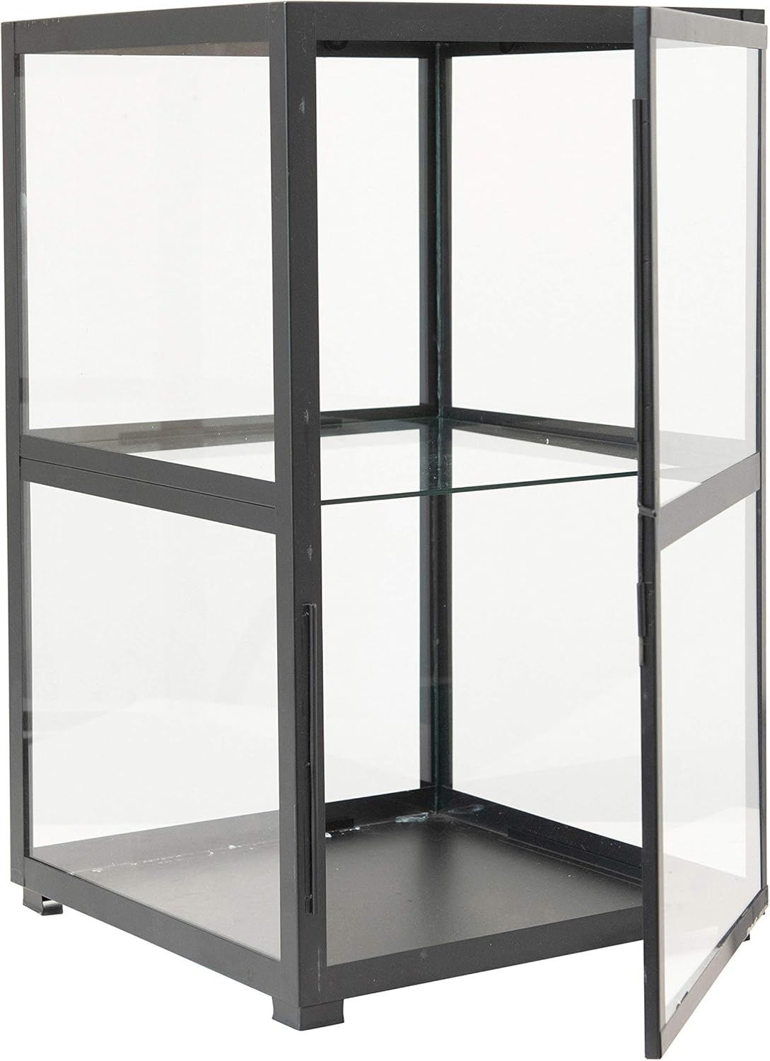 Black Metal & Glass Display Cabinet P40876