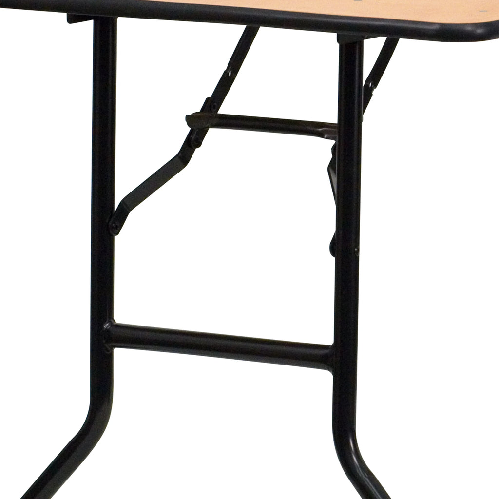 6-Foot Rectangular Wood Folding Banquet Table A6870