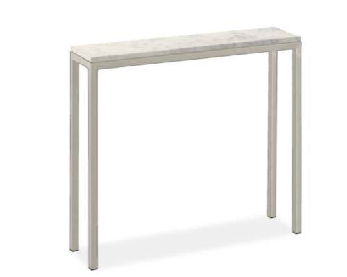White Parsons Console Table with Quartz Top Q362777