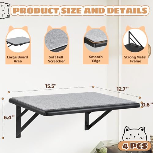 Black Cat Wall Shelves Set of 2 M856