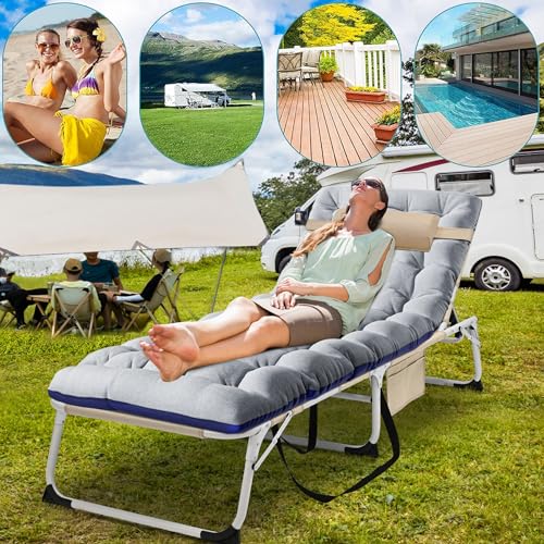 4-in-1 Folding Heavy Duty Chaise with 500LB Load Capacity B6881