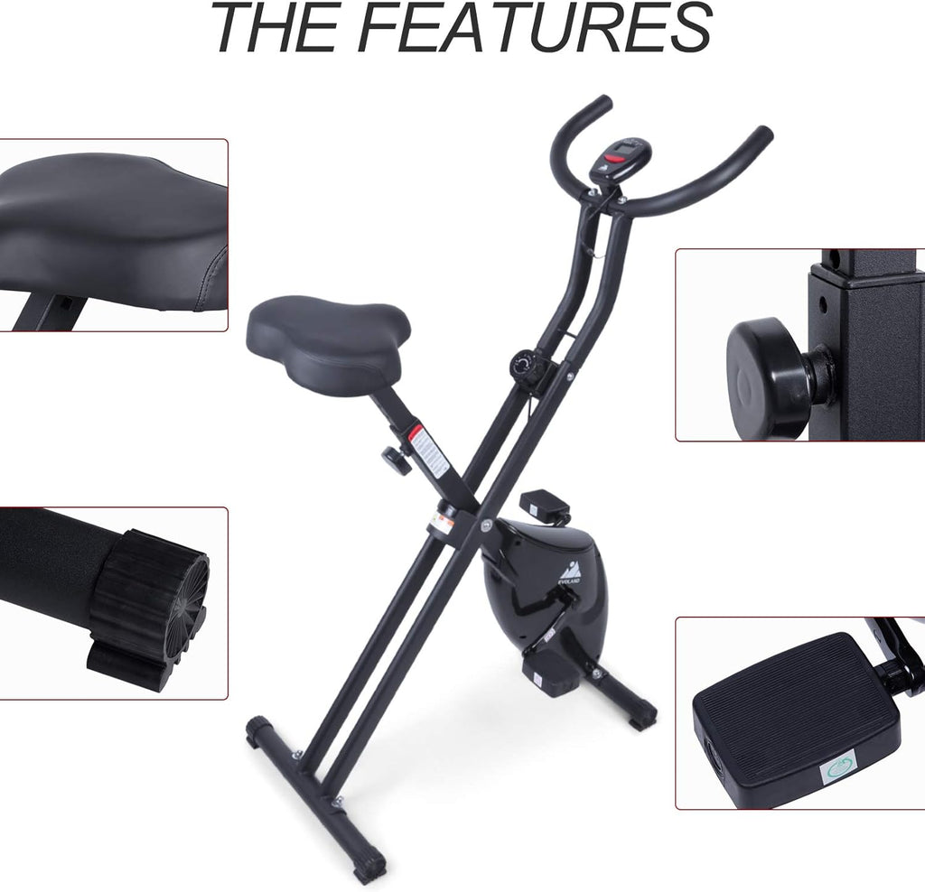 Foldable Magnetic Upright Exercise Bike with 8 Resistance Levels X978