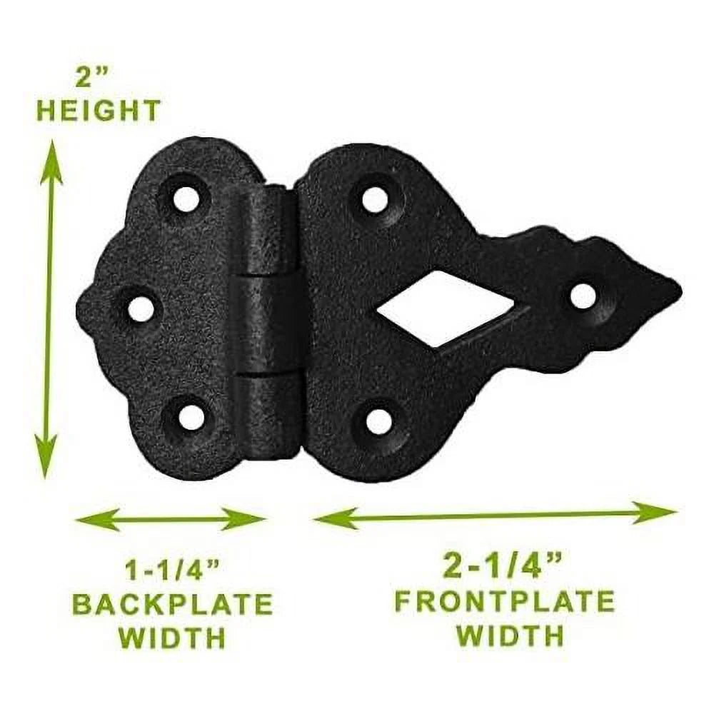 Black Wrought Iron 3/8 In. Offset Cabinet Hinge, Pack Of 4 S417575