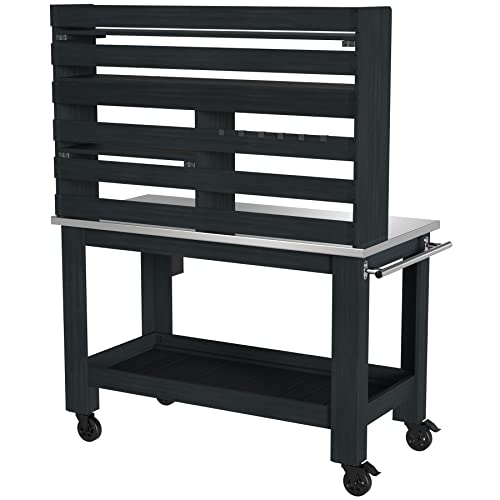 Potting Bench Table with Stainless Steel Top Z841
