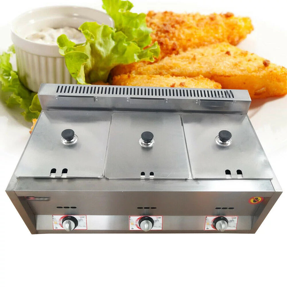 Commercial 18L 3-Pan Gas Fryer C357437