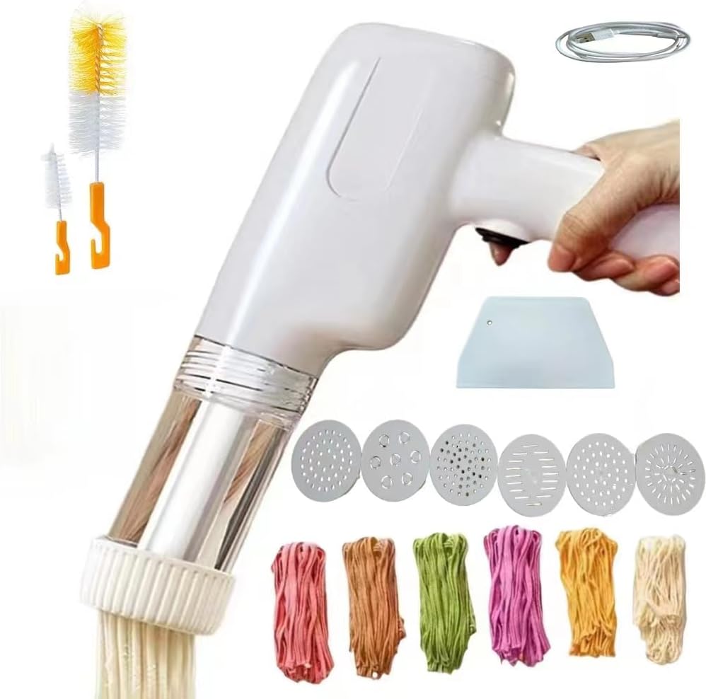 6-in-1 Cordless Electric Pasta Maker with Moulds and Cutter O51914