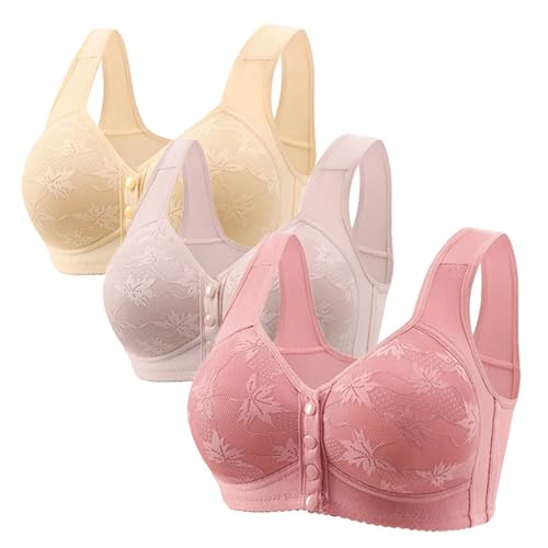 3 Pack Front Closure High Support Bras O808