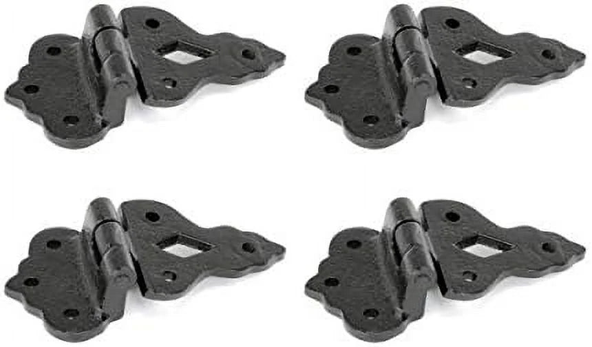 Black Wrought Iron 3/8 In. Offset Cabinet Hinge, Pack Of 4 S417575
