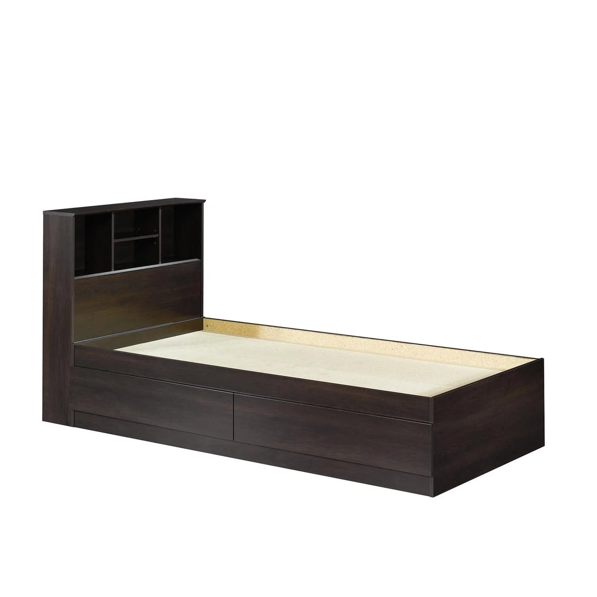 Twin Storage Bed with Bookcase Headboard O15606