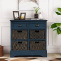 Antique Navy 6 Drawers Accent Cabinet E212