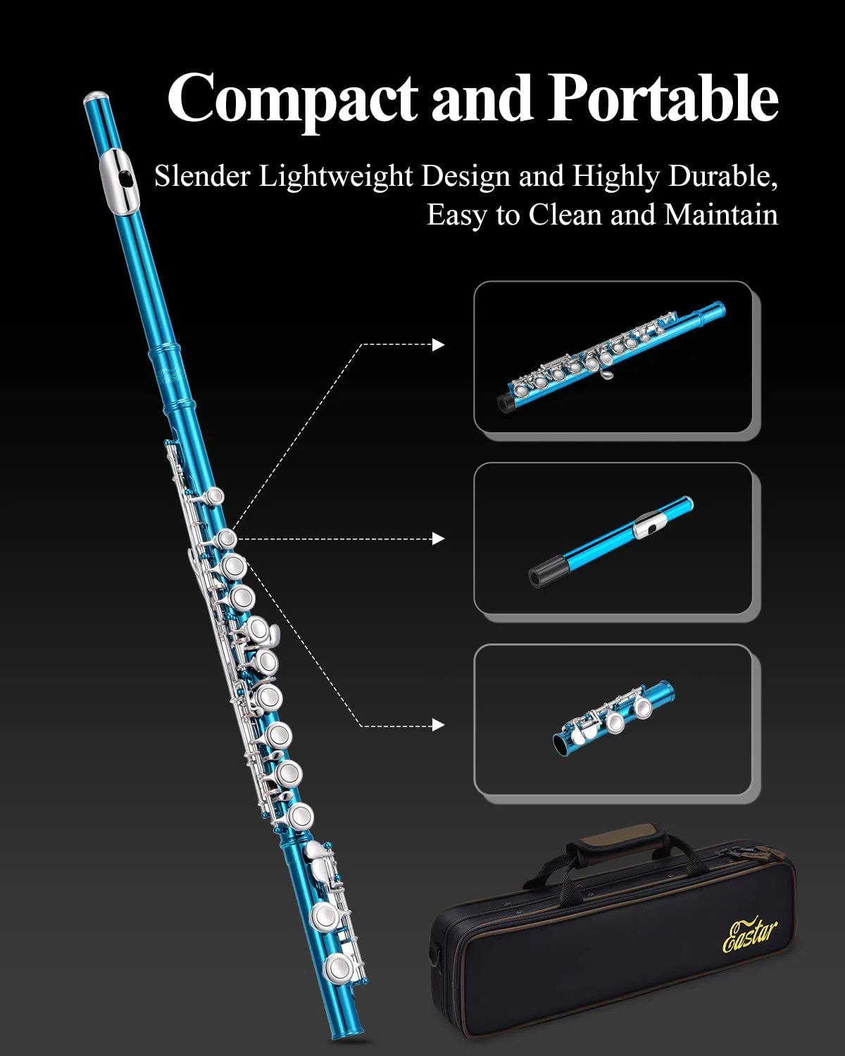16 Key Closed Hole C Flute with Case and Stand W53083