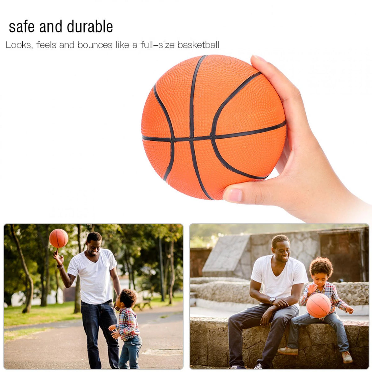 Orange Mini Children Inflatable Rubber Basketball A790076