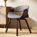 White Upholstered Butterfly Accent Chair with Wood Legs S13362