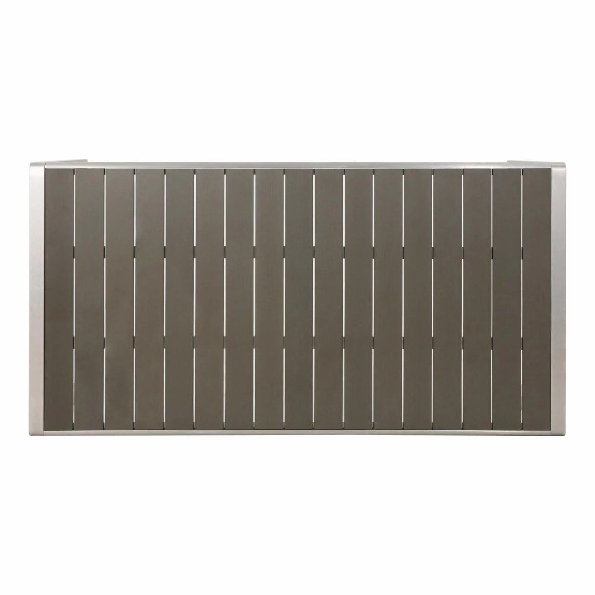 Aluminum Dining Table with Faux Wood Top O696