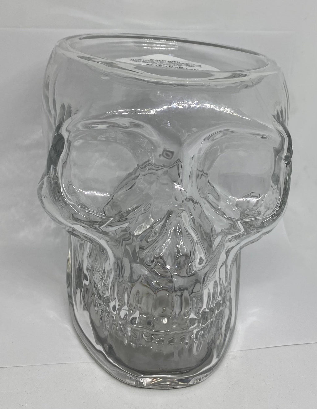 Light Up Skull 3 Wick Glass Candle Holder I859381