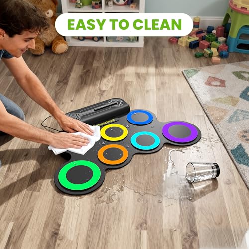 Electric Drum Set with Built-in Speaker and Sticks W6975