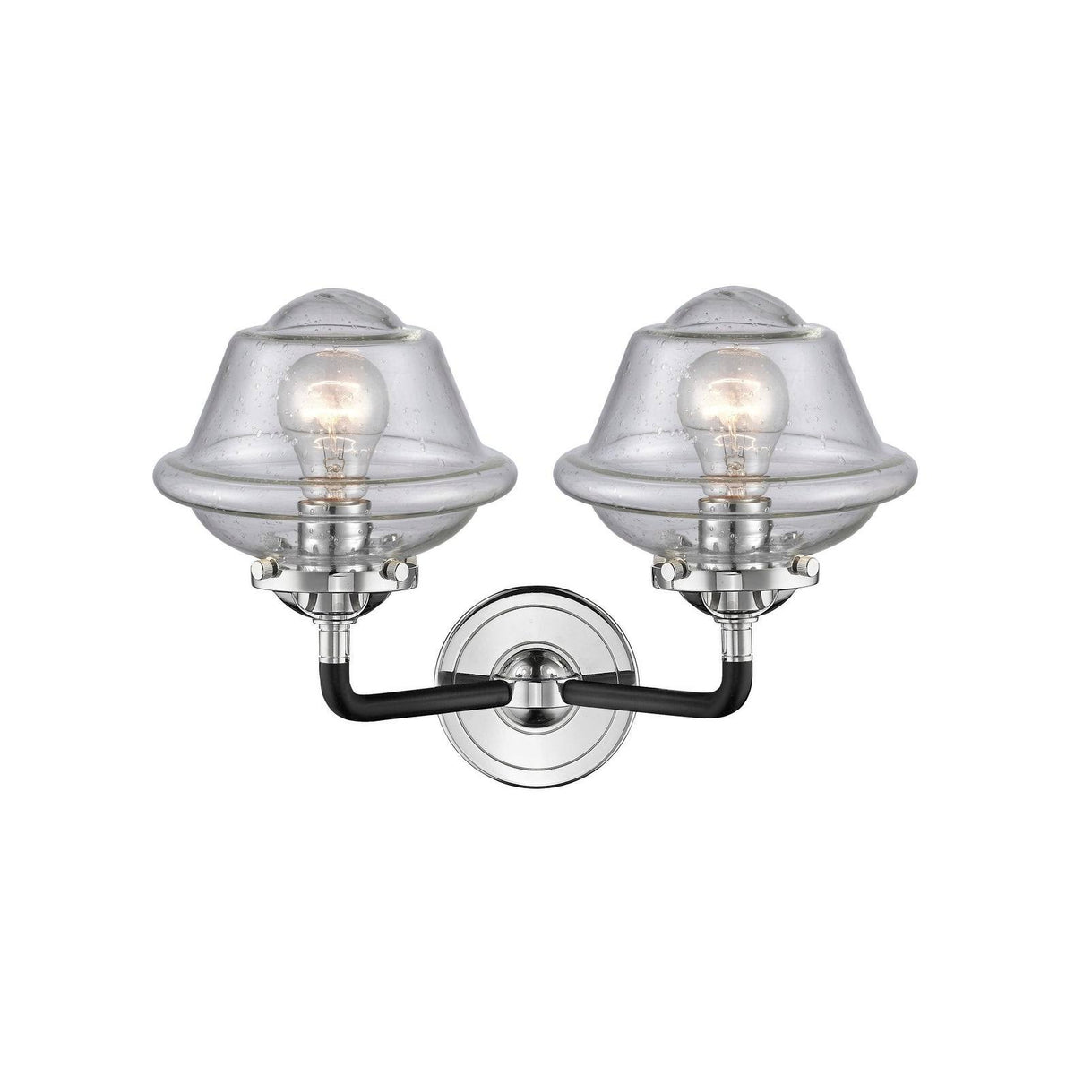 13 inch 2 Light Bath Vanity Oil Rubbed Bronze with Seedy Glass U61563