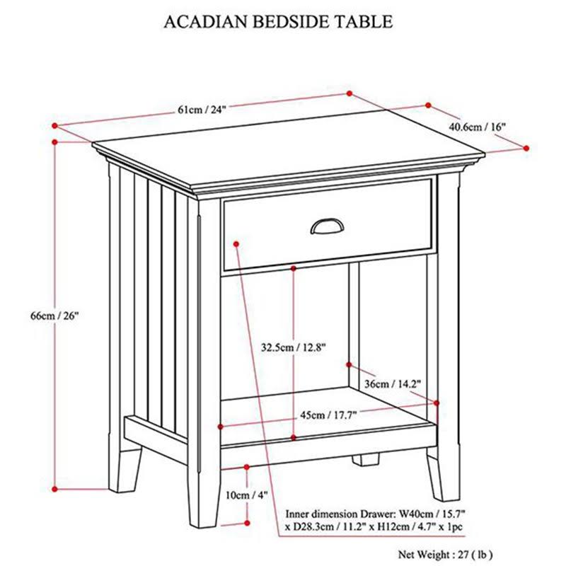 Brown Bedside Table C58882