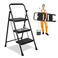 Black Steel Folding Step Ladder T275637